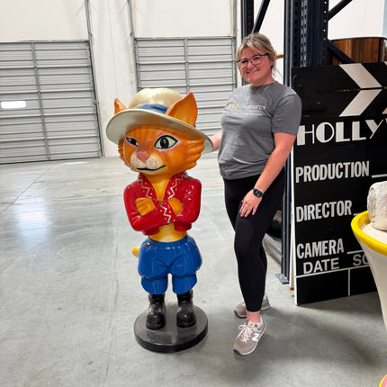 Comic Cat Standing Life Size Statue LM Treasures - H