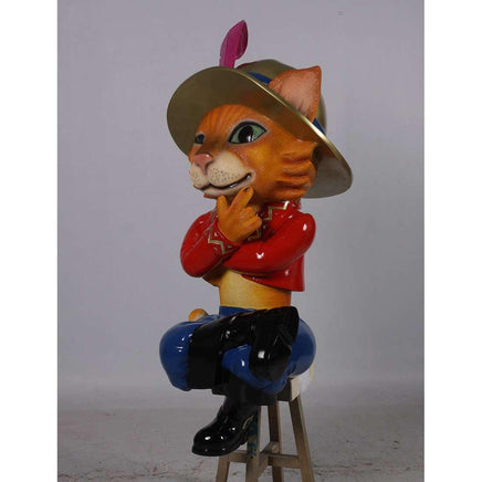 Comic Cat Sitting Life Size Statue - LM Treasures 