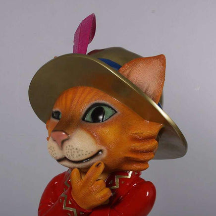 Comic Cat Sitting Life Size Statue - LM Treasures 