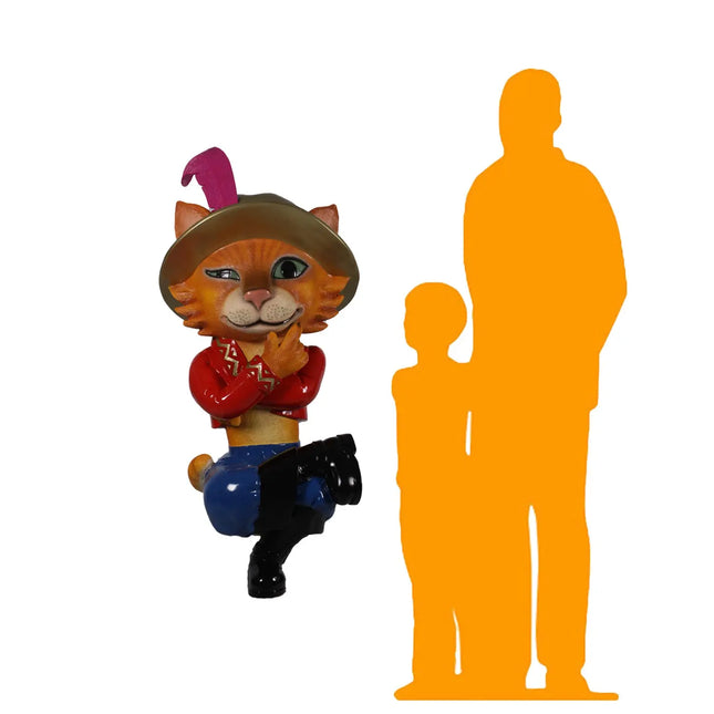 Comic Cat Sitting Life Size Statue LM Treasures - H