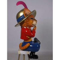 Comic Cat Sitting Life Size Statue - LM Treasures 