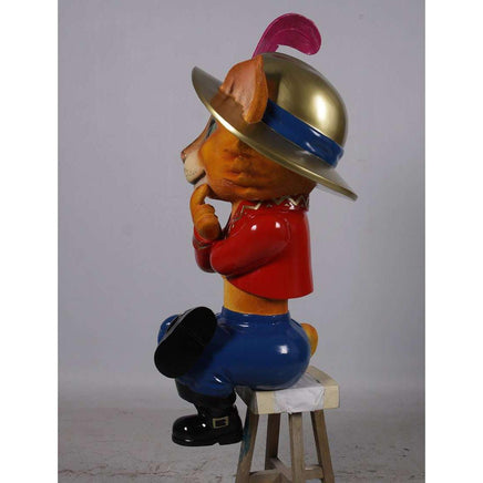 Comic Cat Sitting Life Size Statue - LM Treasures 