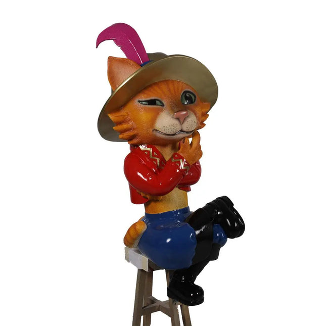 Comic Cat Sitting Life Size Statue LM Treasures - H