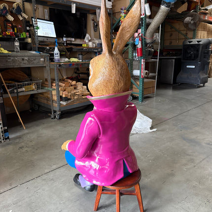 Jack The Bunny Rabbit Sitting Over Sized Statue