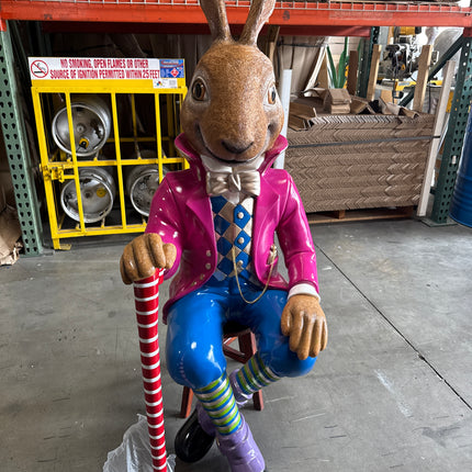 Jack The Bunny Rabbit Sitting Over Sized Statue