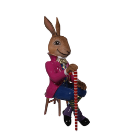 Jack The Bunny Rabbit Sitting Over Sized Statue