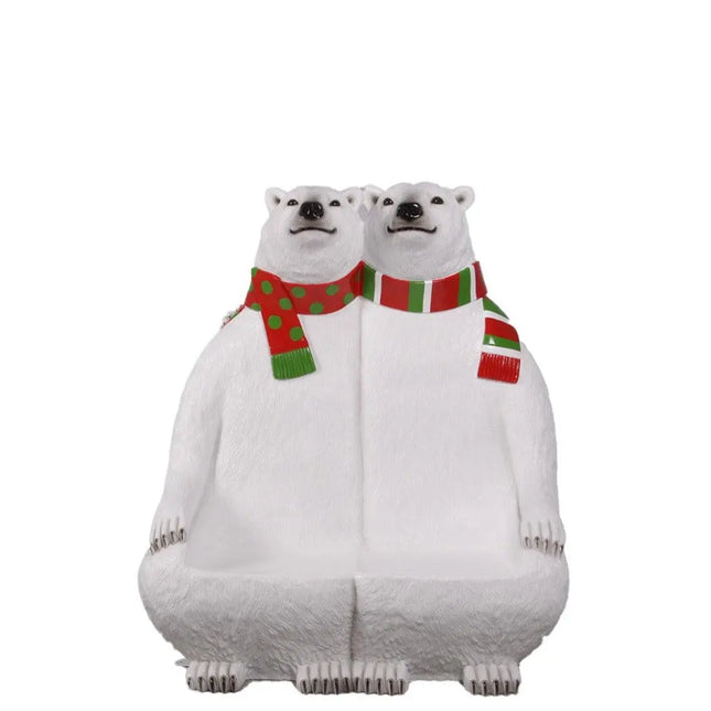 Polar Bear Bench Statue LM Treasures - H