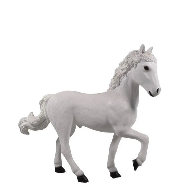 White Majestic Pony Life Size Statue LM Treasures - H