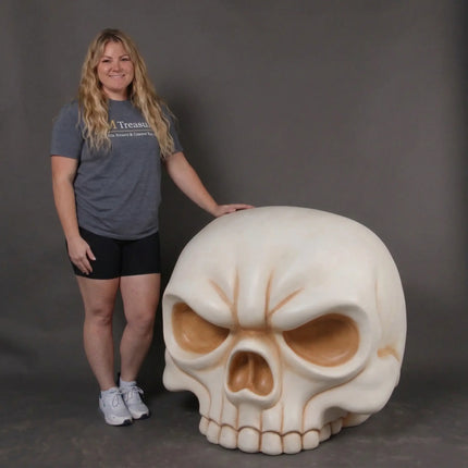 Skull Throne Life Size Chair Statue LM Treasures - H