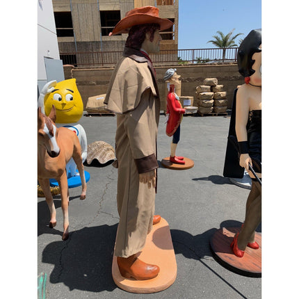 Cowboy Bounty Hunter Life Size Statue - LM Treasures 
