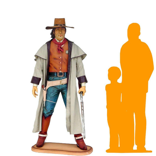 Cowboy Bounty Hunter Life Size Statue - LM Treasures 