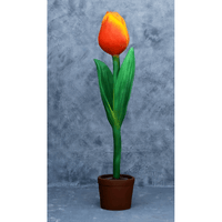 Large Tulip In Pot Over Sized Flower Statue - LM Treasures 