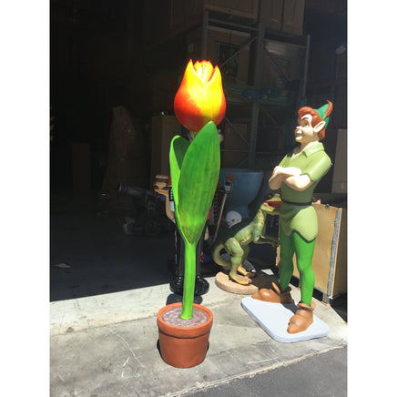 Large Tulip In Pot Over Sized Flower Statue - LM Treasures 