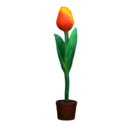 Large Tulip In Pot Over Sized Flower Statue - LM Treasures 