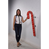 Hanging Red Candy Cane Over Sized Statue - LM Treasures 