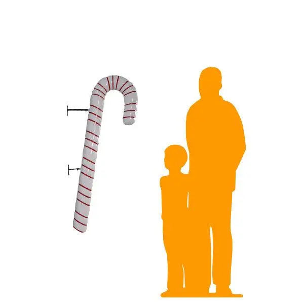 Hanging White Candy Cane Over Sized Statue LM Treasures - H