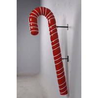 Hanging Red Candy Cane Over Sized Statue - LM Treasures 