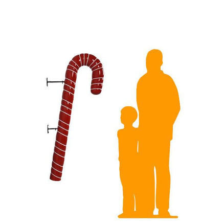 Hanging Red Candy Cane Over Sized Statue - LM Treasures 