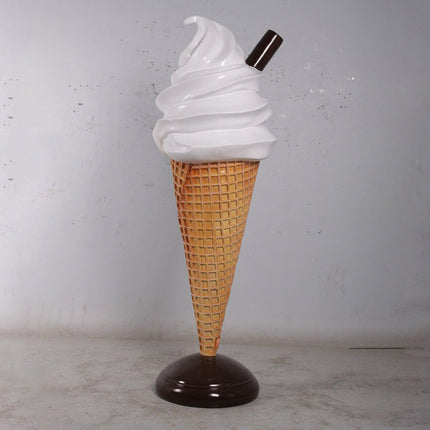 Soft Serve Vanilla Ice Cream With Stick Over Sized Statue