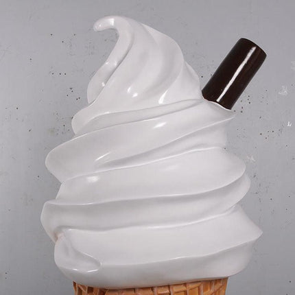 Soft Serve Vanilla Ice Cream With Stick Over Sized Statue