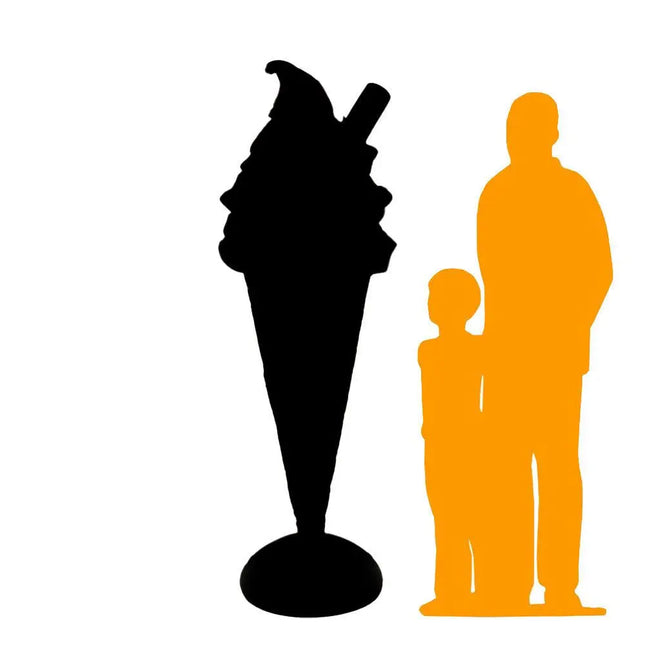 Soft Serve Vanilla Ice Cream With Stick Over Sized Statue LM Treasures - H