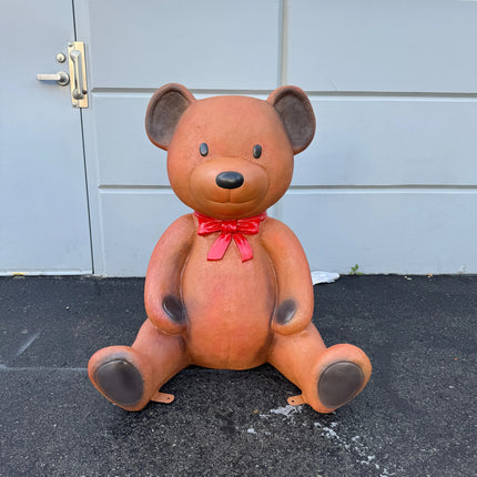 Brown Teddy Bear With Bow Over Sized Statue LM Treasures - H