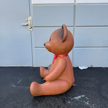 Brown Teddy Bear With Bow Over Sized Statue LM Treasures - H