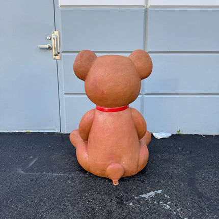 Brown Teddy Bear With Bow Over Sized Statue LM Treasures - H