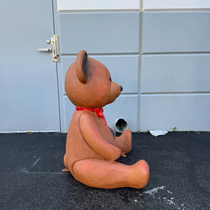 Brown Teddy Bear With Bow Over Sized Statue LM Treasures - H