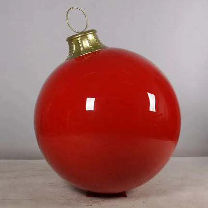 Single Red Christmas Ornament Ball on Base Statue LM Treasures - H