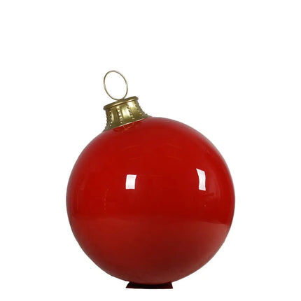 Single Red Christmas Ornament Ball on Base Statue LM Treasures - H