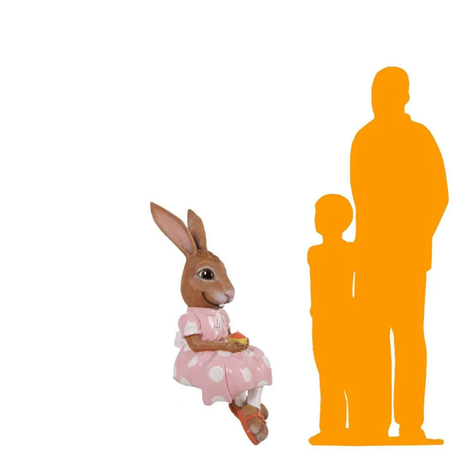 Young Rabbit Girl Sitting Over Sized Statue LM Treasures - H