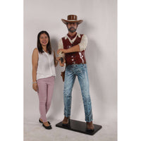 Gunslinger Cowboy Life Size Statue - LM Treasures 