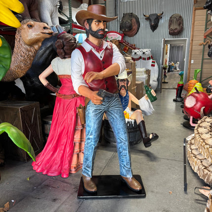 Gunslinger Cowboy Life Size Statue LM Treasures - H