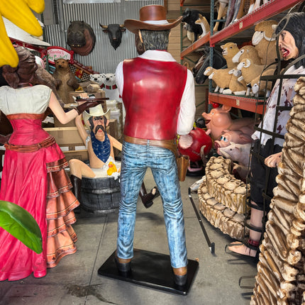 Gunslinger Cowboy Life Size Statue LM Treasures - H