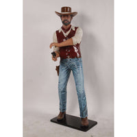 Gunslinger Cowboy Life Size Statue - LM Treasures 