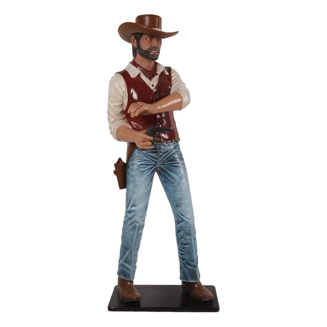 Gunslinger Cowboy Life Size Statue - LM Treasures 