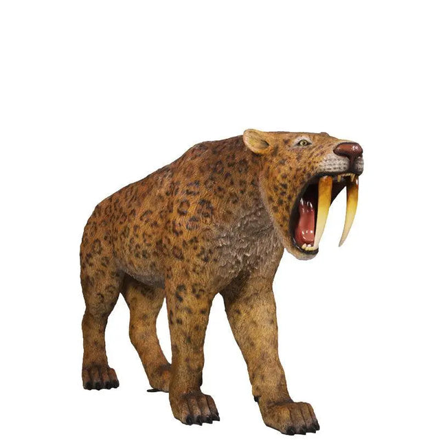 Smilodon Saber Tooth Life Size Statue LM Treasures - H