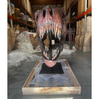 Jumbo T-Rex Skull On Base Life Size Statue - LM Treasures 