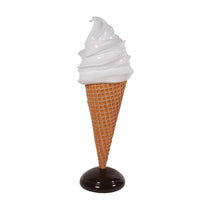 Large Plain Vanilla Soft Serve Ice Cream Statue - LM Treasures 