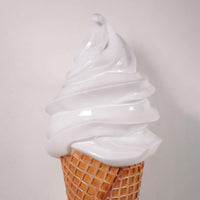 Large Plain Vanilla Soft Serve Ice Cream Statue