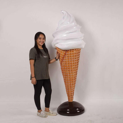 Large Plain Vanilla Soft Serve Ice Cream Statue