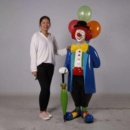 Clown With Balloons Life Size Statue - LM Treasures 