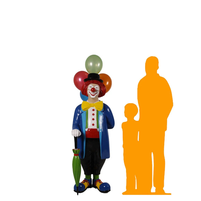 Clown With Balloons Life Size Statue LM Treasures - H