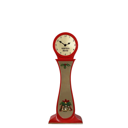 Santa's Back Clock Statue LM Treasures - H