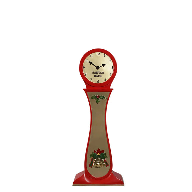 Santa's Back Clock Statue LM Treasures - H