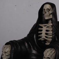 Skeleton Reaper Throne Life Size Chair Statue - LM Treasures 