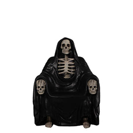 Skeleton Reaper Throne Life Size Chair Statue - LM Treasures 