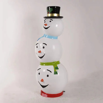 Stacked Snowman Heads Statue LM Treasures - H