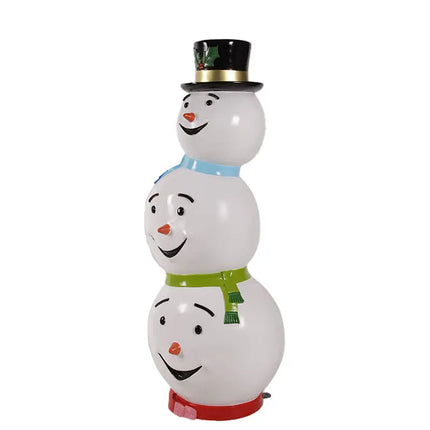 Stacked Snowman Heads Statue LM Treasures - H